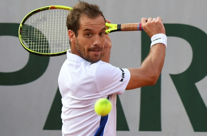 Le Français Richard Gasquet face au Dominicain Estrella Burgos à Roland-Garros, le 1er juin 2017