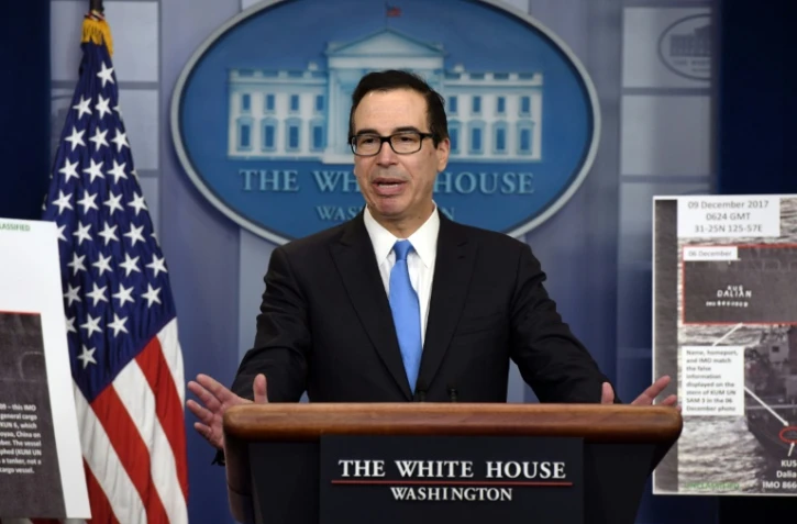 Le secrétaire au Trésor Steven Mnuchin lors d'une intervention à la Maison Blanche, le 23 février  2018