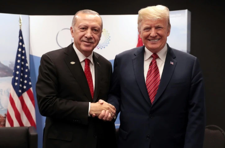 Les présidents turc Recep Tayyip Erdogan et américain Donald Trump, à Buenos Aires le 1er décembre 2018