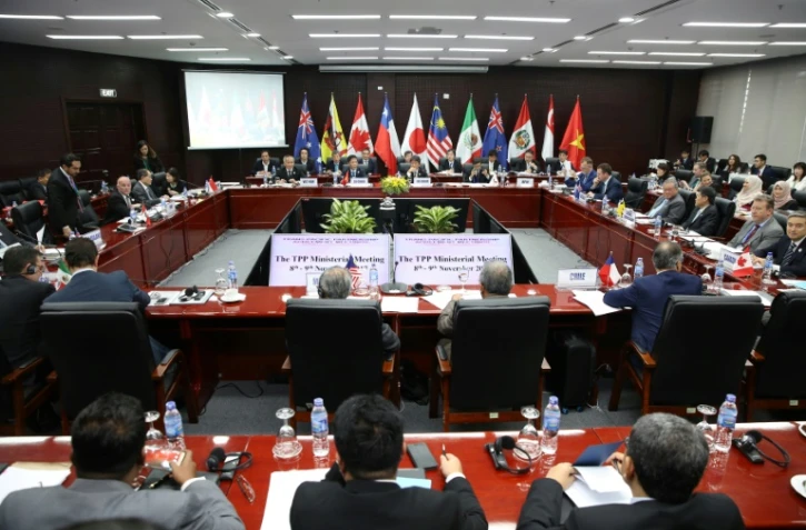 Les ministres du Commerce et des délégués se rencontrent pour trouver un nouvel accord de libre-échange à Danang, le 9 novembre 2017 au Vietman
