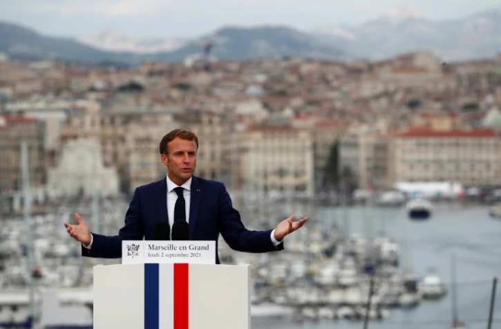 Le président Emmanuel Macron au Palais du Pharo, le 2 septembre 2021 à Marseille