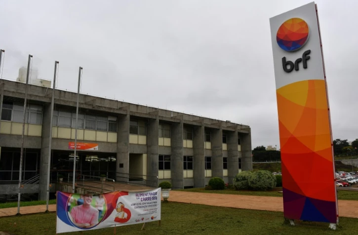 Vue d'une usine du géant agroalimentaire brésilien BRF cible d'une enquête sanitaire,  à Chapeco, Santa Catarina, le 17 mars 2017 