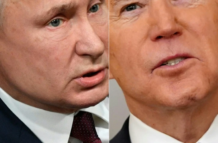 Photos du président russe Vladimir Poutine et de son homologue américain Joe Biden