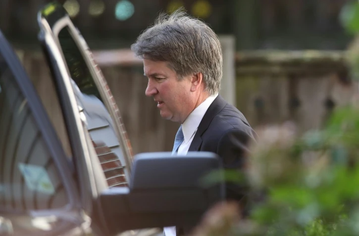 Brett Kavanaugh, le candidat du président Trump à la Cour suprême, devant son domicile, le 19 septembre 2018 dans le Maryland,