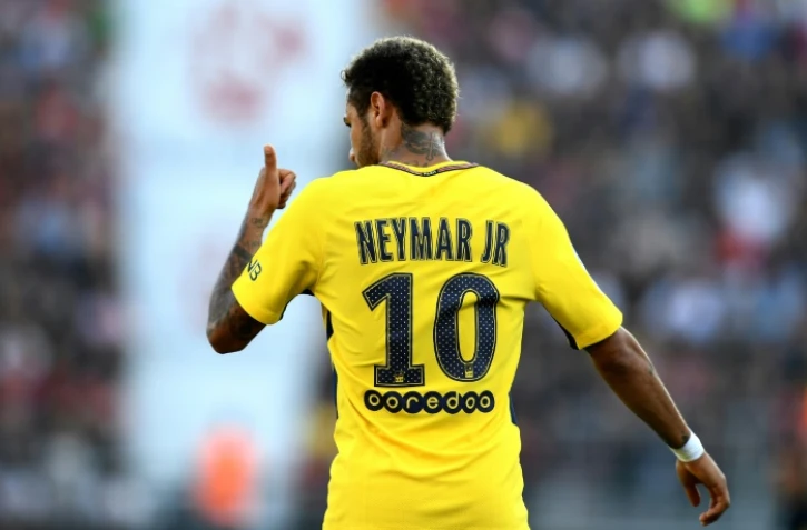 La star du PSG Neymar lors d'un match Ă Dijon, le 14 octobre 2017