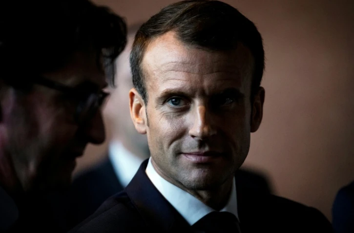 Le président Emmanuel Macron à Pompey dans le nord de la France le 5 novembre 2018