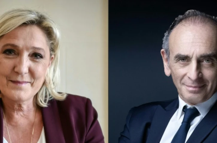 Marine Le Pen, photographiée en mai 2019, et Eric Zemmour, en avril 2021
