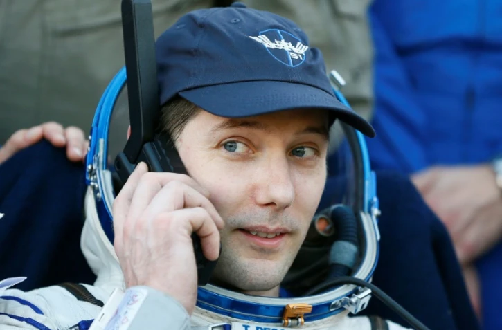 L'astronaute français Thomas Pesquet, le 2 juin 2017 après son atterrissage dans la steppe kazakhe