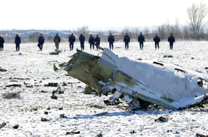 Le site de l'accident du Boeing flydubai à Rostov-sur-le-Don, le 20 mars 2016, en Russie