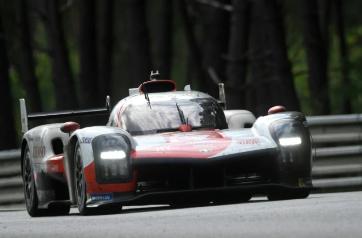La Toyota N.7, pilotée par le Japonais Kamui Kobayashi, lors des 24H du Mans, le 22 août 2021