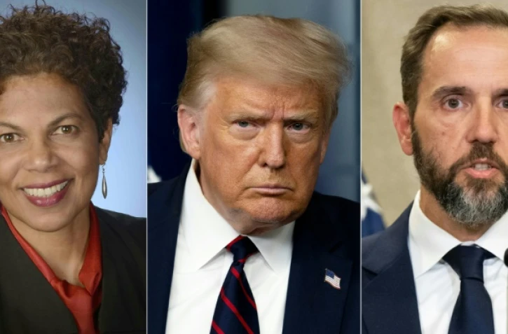 Triptyque photographique réunissant Donald Trump, le procureur spécial Jack Smith et la juge Tanya Chutkan