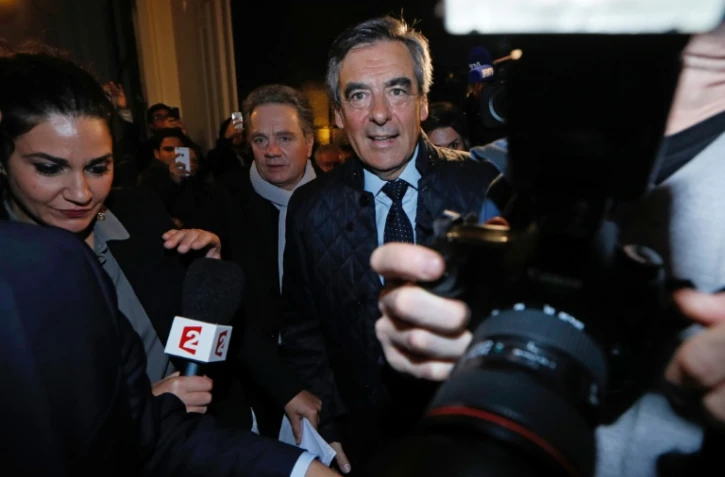 François Fillon à la sortie de son siège de campagne le 20 novembre 2016 à Paris