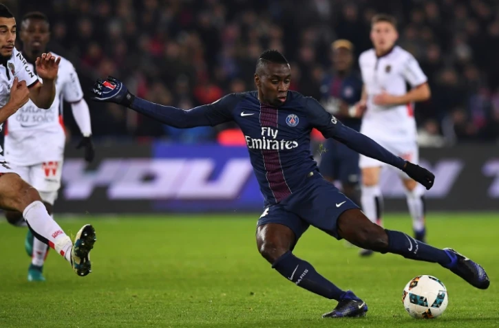 Le milieu de terrain du PSG Blaise Matuidi lors du choc contre Nice, le 11 décembre 2016 au Parc des Princes 