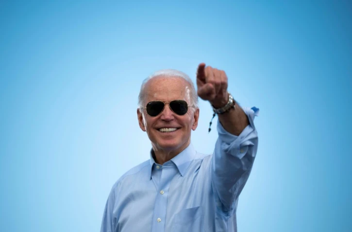 Joe Biden lors d'un meeting de campagne en "drive-in" à Coconut Creek, en Floride, le 29 octobre 2020