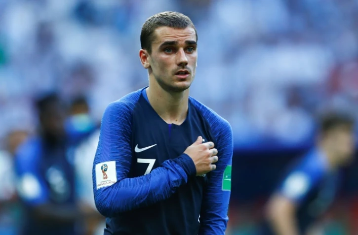 L'attaquant français Antoine Griezmann contre l'Argentine en 8es de finale du Mondial, le 30 juin 2018 à Kazan 