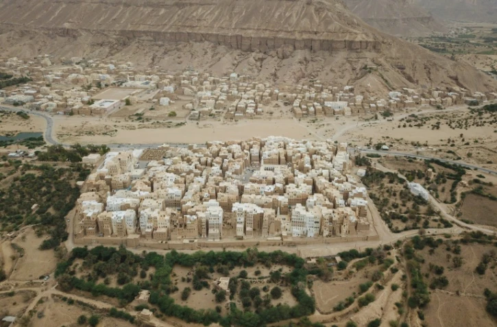 Vue aérienne de Chibam au Yémen, le 17 octobre 2020