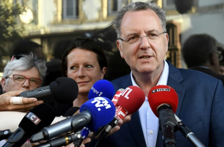 Richard Ferrand, ministre de la Cohésion des territoires, à Châteaulin, dans l'ouest de la France, le 18 juin 2017