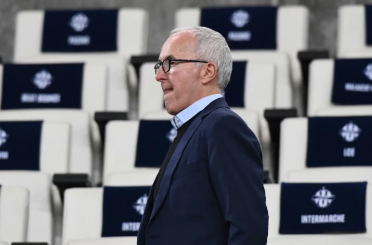 Frank McCourt, propriétaire de l'Olympique de Marseille, au Stade Vélodrome le 10 mars 2019