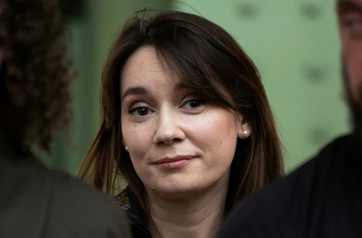 La chroniqueuse pro-russe Xenia Fedorova à Paris le 12 avril 2025