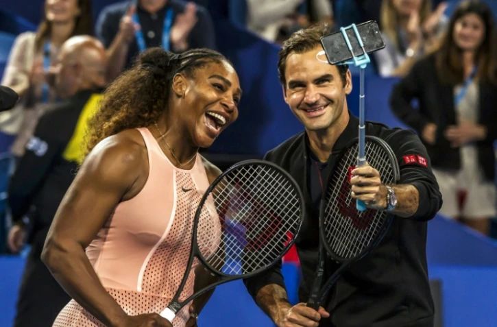 Federer l'emporte sur Williams dans un double mixte lors de la Hopman Cup à Perth le 31 décembre 2018