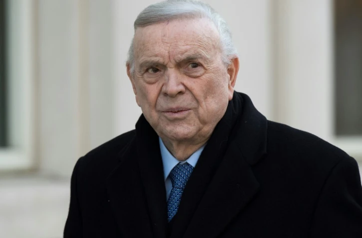Le Brésilien José Maria Marin, reconnu coupable à New York dans le scandale "Fifagate", photographié en se rendant à son procès le 15 novembre 2017 à New York