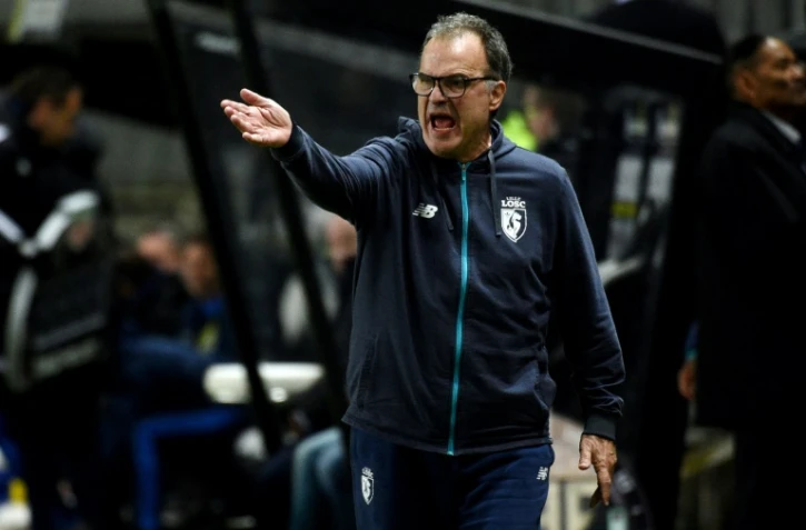 L'emblématique entraîneur argentin Marcelo Bielsa, alors en poste à Lille, le 20 novembre 2017 à Amiens 