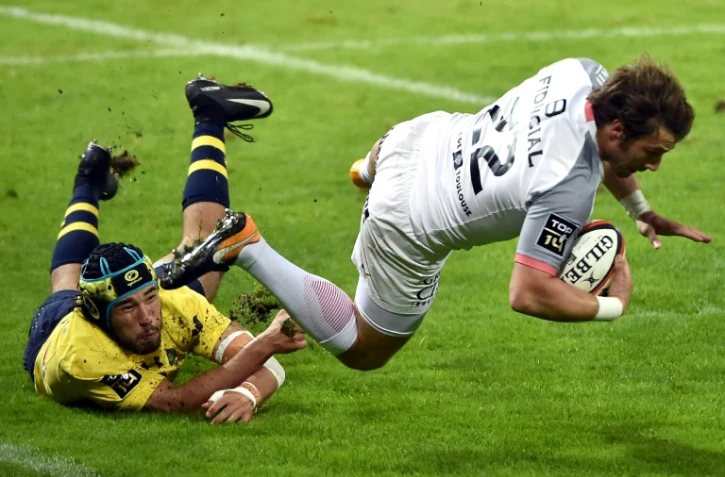 A l'image de Maxime Médard, ici lors de la victoire devant Clermont, le 8 octobre 2017, le Stade Toulousain a repris les devants