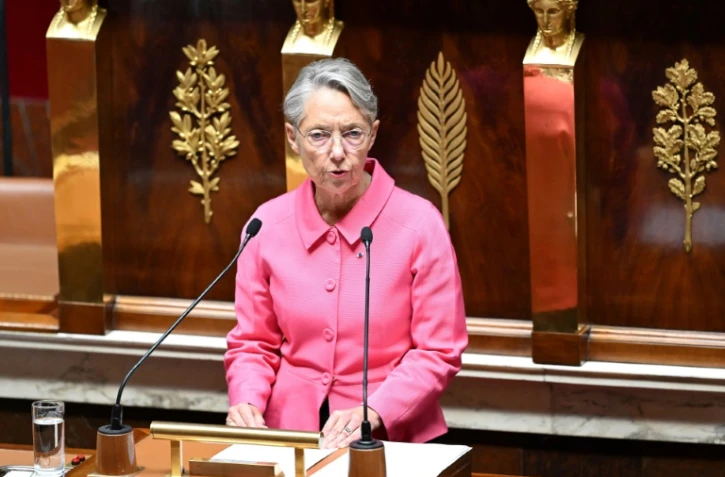 La Première ministre Elisabeth Borne à l'Assemblée nationale, le 23 octobre 2023 à Paris