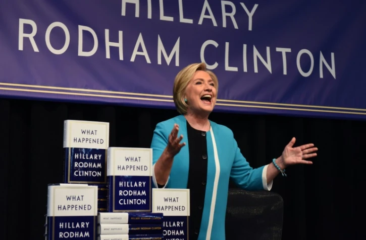 Hillary Clinton présente son livre "What Happened" ("Ça s'est passé comme ça") à New York, le 12 septembre 2017