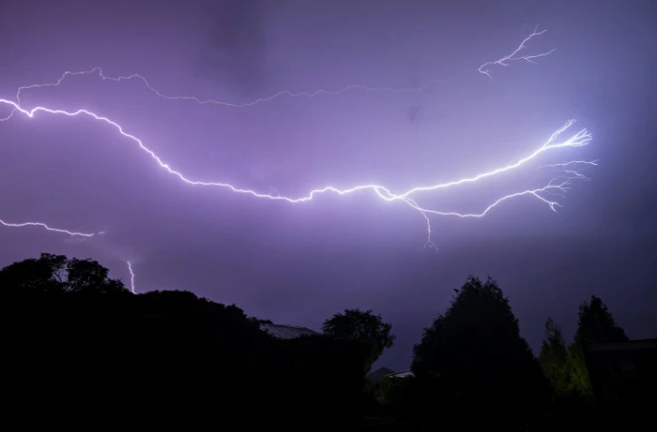 Orage à Bruay-la-Buissière (Pas-de-Calais) le 14 juin 2025