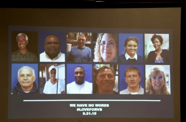Les 12 victimes identifiées samedi par les autorités de Virginia Beach, dont les photos ont été projetées sur un écran lors d'une conférence de presse émouvante