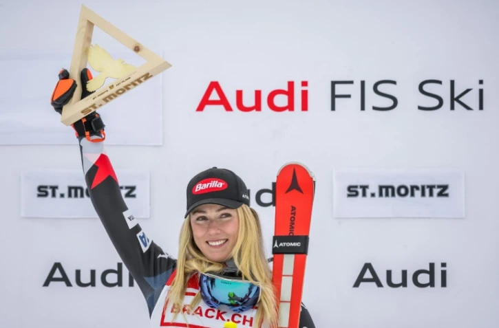 l'Américaine Mikaela Shiffrin a créé la sensation en remportant la descente de St-Moritz, sa 91e victoire en Coupe du monde le 9 décembre 2023 en Suisse