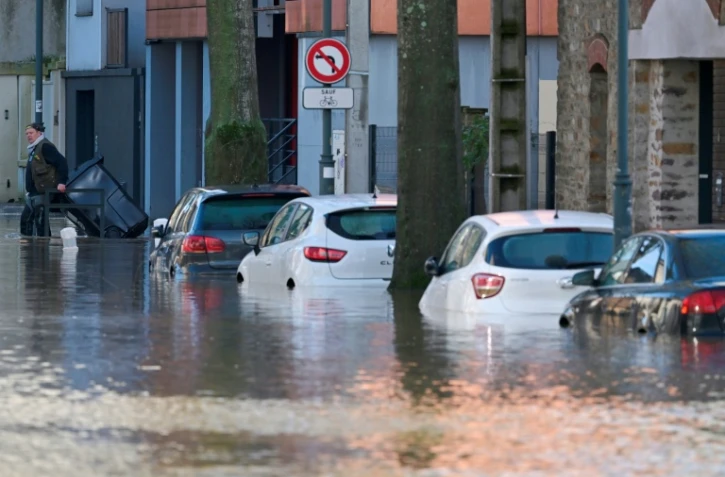 La crue de l'Ille, à Rennes, le 27 janvier 2025