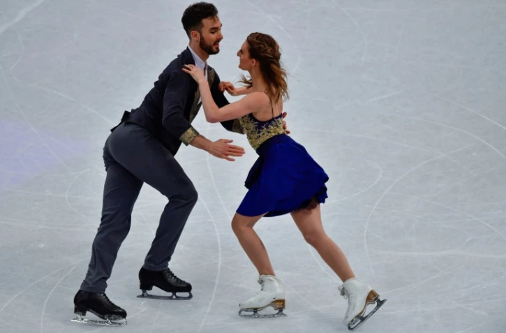 Gabriella Papadakis et Guillaume Cizeron, détronés lors des Mondiaux de Helsinki, ici pendant le programme court, le 31 mars 2017