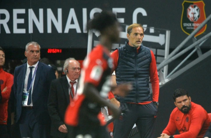 L'entraîneur du PSG Thomas Tuchel durant la défaite concédée à Rennes au Roazhon Park, le 18 août 2019