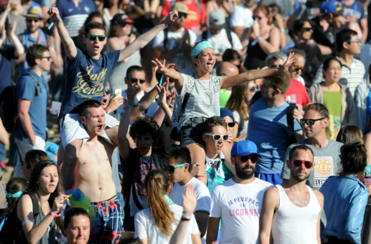 Le public des Vieilles Charrues, le festival qui tient sa 25e édition à Carhaix-Plouguer, le 15 juillet 2016