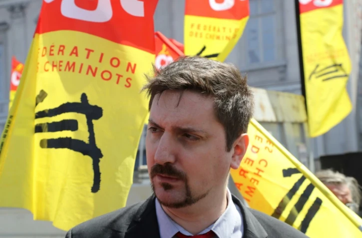 Laurent Brun, secrétaire général de la CGT Cheminots, le 3 mai 2018