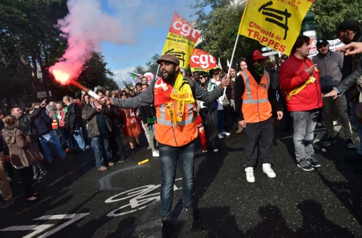 Manifestation à Paris contre la réforme du Code du travail, le 21 septembre 2017