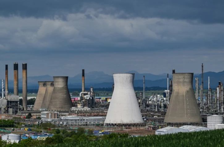 La raffinerie de Grangemouth, dans le sud de l'Ecosse, le 7 mai 2025
