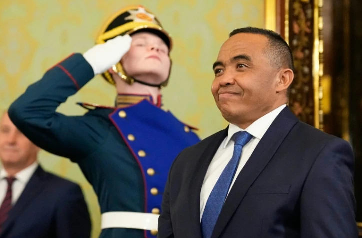 Le président malgache Michaël Randrianirina le 19 février 2026 au Kremlin, à Moscou