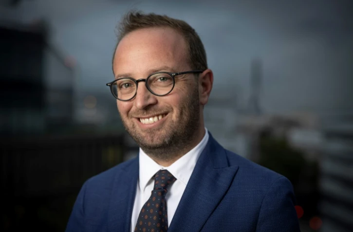 Arthur Dreyfuss, PDG d'Altice France, maison-mère de SFR, pose le 25 septembre 2025 à Paris 