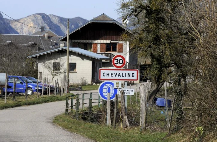 Le village de Chevaline, théâtre d'un quadruple meurtre en 2012, le 18 février 2014 en Haute-Savoie