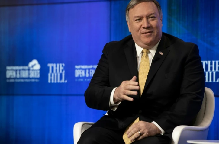 Le secrétaire d'Etat américain Mike Pompeo s'exprime le 29 avril 2019 à Washington