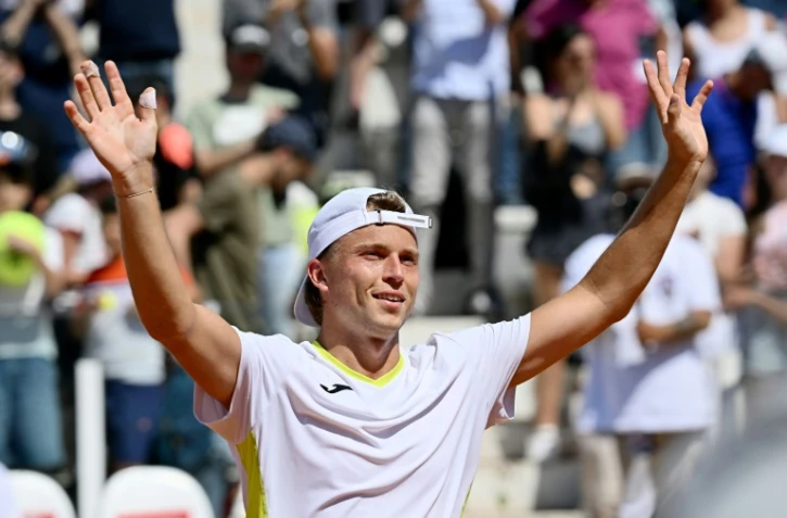 Le Français Alexandre Müller, tombeur du Russe Andrey Rublev, 6e mondial, au 3e tour à Rome, le 13 mai 2024