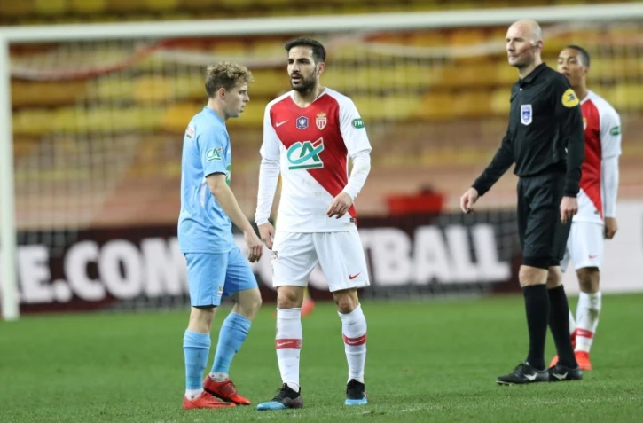 La recrue de l'AS Monaco Cesc Fabregas lors du match perdu en Coupe de France face à Metz, le 22 janvier 2019 à Louis-II