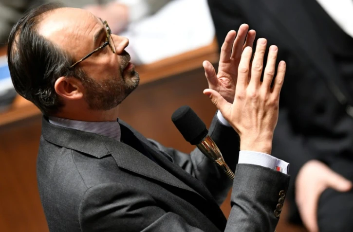 Le Premier ministre Edouard Philippe s'adresse aux députés durant une séance des questions au gouvernement le 14 mars 2018