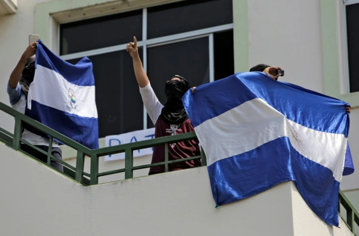 Des étudiants manifestent contre le gouvernement de Daniel Ortega à Managua, le 10 avril 2019