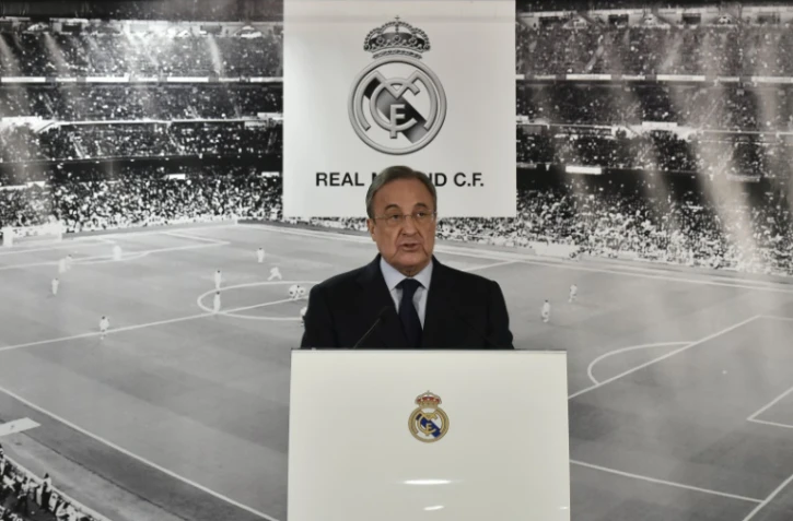 Le président du Real Madrid Florentino Perez, le 4 janvier 2016 à Santiago Bernabeu