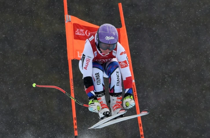 La Française Tessa Worley lors d'un entraînement pour la descente de Lake Louise au Canada, le 28 novembre 2018