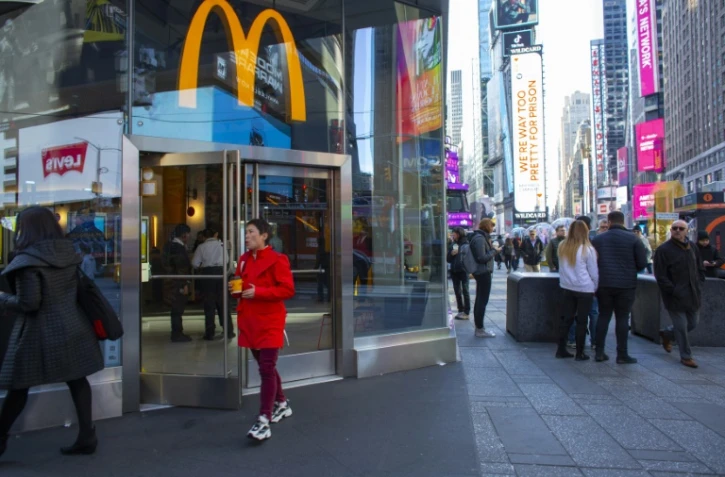Une enseigne de la chaîne de fast-food McDonald's le 4 novembre 2019 à New York